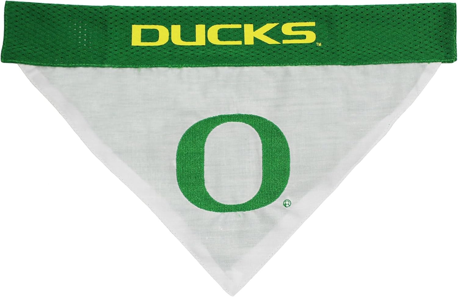 Pets First Collegiate Pet Accessories, Reversible Bandana, Oregon Ducks, Large/X-Large