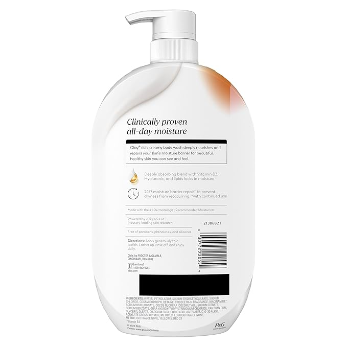 Olay Body Wash for Women, Ultra Moisture, 24/7 Moisture Barrier Repair, Hydrating Formula for Visibly Healthy Soft Skin, Vitamin B3 & Hyaluronic Blend, For All Skin Types, Coconut Oil Scent, 35 fl oz