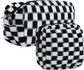 2 Pcs Sanitary Napkin Storage Bag, Zipper Checkered Sanitary Pouch Period Bags, Portable Tampon Pad Pouch Pad Bag for Women Travel Daily, Reusable Period Bag for Teen Girls for School Women Black