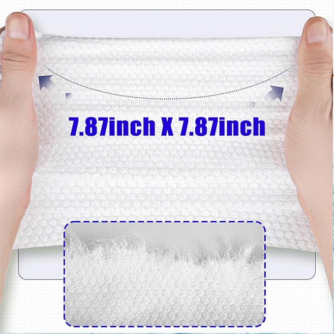 2 Pack Face Towels Disposable,100 Count Ultra Thick Disposable face towels Facial Wash Cloth for Sensitive Skin, Face Clean Towels, Lint- free Facial Tissue