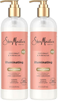 SheaMoisture Illuminating Body Lotion with Coconut Oil, Hibiscus, Niacinamide and Pro-Ceramides, Instantly Enhancing Skin's Natural Glow, 24H Moisturizing 16 oz, (Pack of 2)