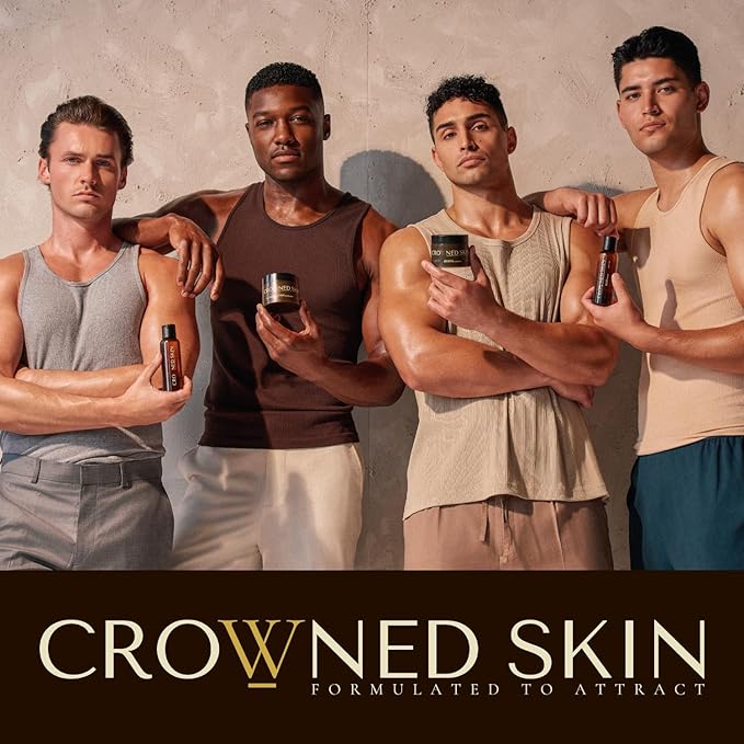 Crowned Skin Prince Body Butter Cologne for Men | Oceanic & Woody | New Moisturizing Formula Scented with White Musk & Bergamot | Infused with Natural Shea & Mango Butters | All-Day Fragrance | 4.4oz