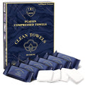 Disposable Face Towel Large Ultra Soft Compressed Towel Tablets for Travel Individually Wrapped, 12x9 Inch Portable Face Washcloths Reusable for Gym Hiking Camping Outdoor Sports(20 Pcs Blue)