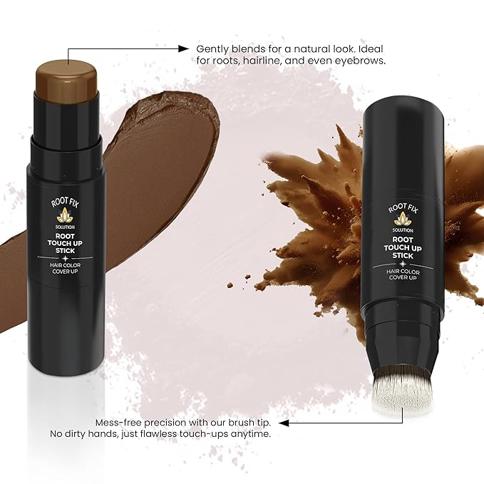 Root Touch Up Hair Color Stick for Gray Coverage - Instant Bald Spot Concealer Stick for Grays and Roots - Professional Salon Quality Hair Cover Up Hair Products for Women/Men (Light Brown)