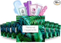 Menstrual Kit All-in-One 10 Pack | Convenience on The Go | Period Kit Pack for Travelling, Tweens & Teenager | Individually Wrapped Feminine Hygiene Product (Green Ferns)