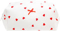 PAZIMIIK Cozy Makeup Bag Small Aesthetic Travel Zipper Cosmetic Pouch for Women Make Up Beauty Accessories Brushes,Heart Red