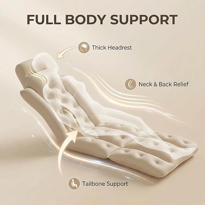 Full Body Bath Pillow for Bathtub, Thick & Luxury Bathtub Cushion with 144 Suction Cups, Bathtub Pillows for Head & Neck, Back Support, Ideal Bath Accessories for Women' Gifts Spa, Soaking, Tub