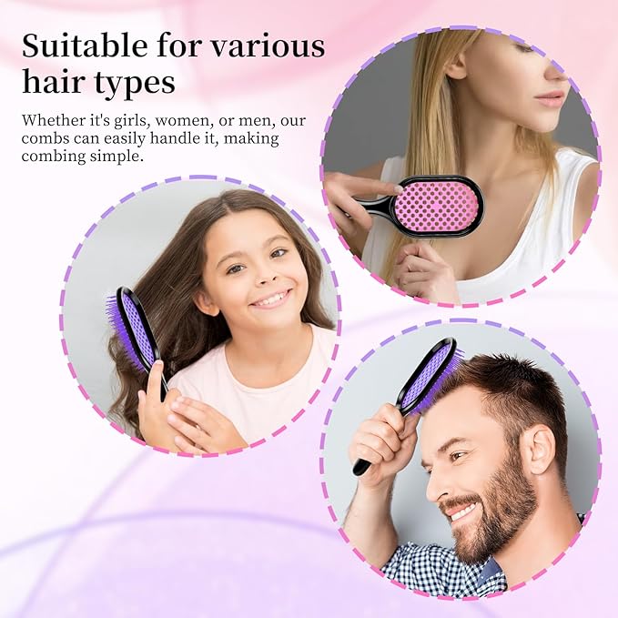 Detangling Brush,1 Pack Detangler Brush, Gentle & Effective Detangling on Wet or Dry Fragile Hair Types,Ultra-light, Detangling Brsuh ventilated and antistatic hairbrush (Lemon Yellow)