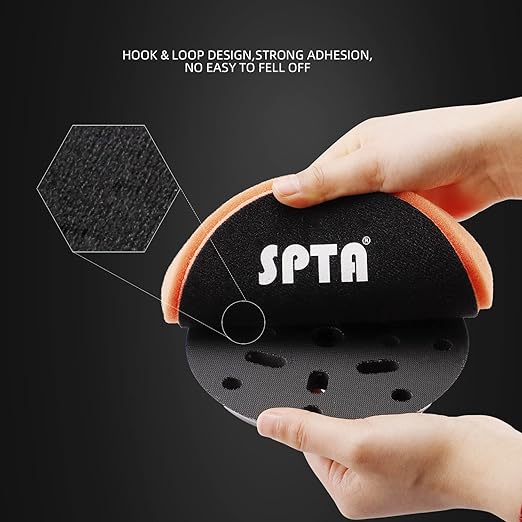 Buffing Polishing Pads, SPTA 5Pcs 7.5 Inch Face for 7 Inch 180mm Backing Plate Mix Cutting Force Buffing Pads Cutting Polishing Pad Kit for Car Buffer Polisher Compounding,Polishing, Waxing-SPTA0010