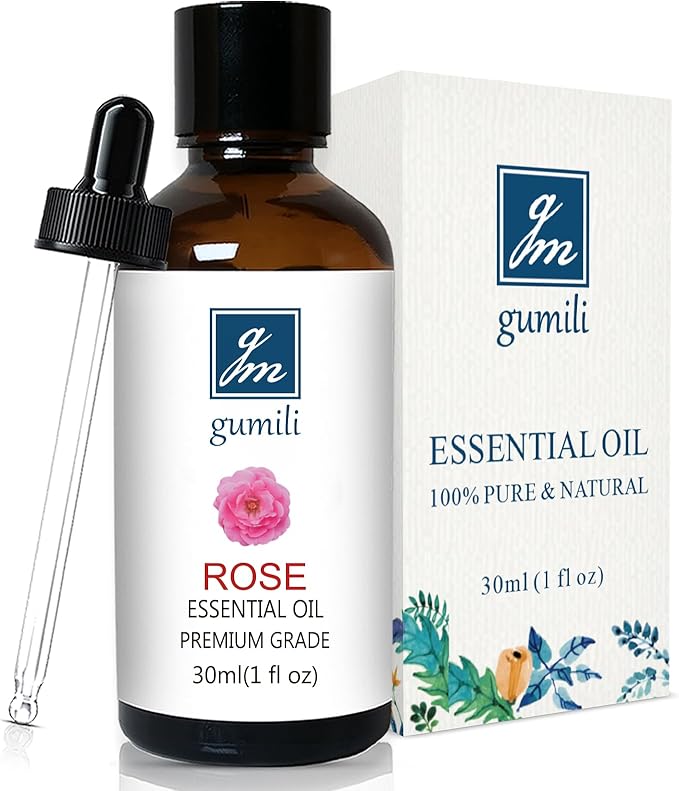 Rose Essential Oil for Face, Hair, Body, Skin, Aromatherapy, Essential Oils Diffuser, DIY Blends - 1 Oz