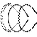 WILLBOND Metal Headband 3 Pack - Unisex Wired Zigzag Sports Fashion Headwear, Non-Slip Hair Hoop Accessories (Wavy, Small, Wave)