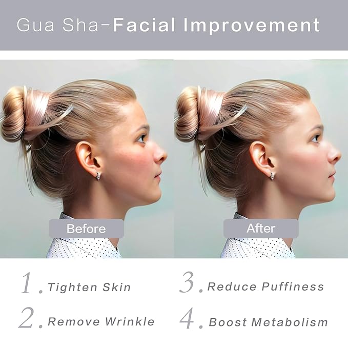 Gua Sha Facial Tools, White Quartz Guasha Tool for Face & Eye Gua Sha Stone for Puffiness Reducing & Jawline Sculpting Face Stone Gua Sha Tools for Skin Care Woman GuaSha Stone Tool, White