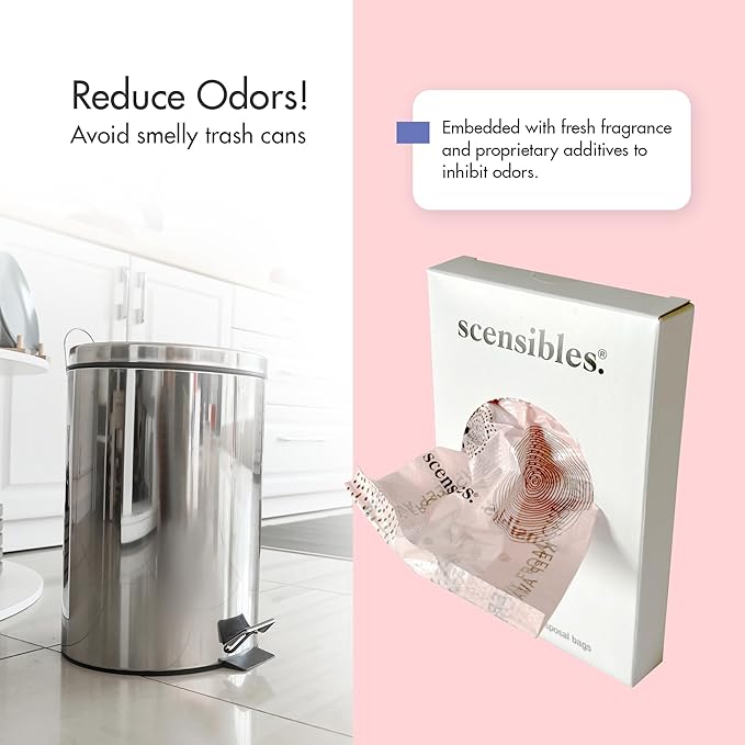 Disposal Bags for Menstrual Care Products - (50 x 12) ct Refill Box - for Disposal of Tampons, Pads, Panty Liners, Hygiene Products