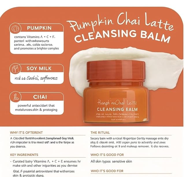 Pumpkin Chai Latte Cleansing Balm, Bonus Travel Size Jar