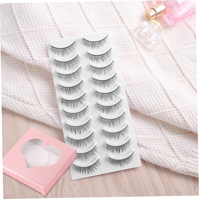 Beaupretty 50pcs Empty False Eyelash Organizer Case Glitter Design for Easy Storage for Makeup Artists and Beauty Enthusiasts
