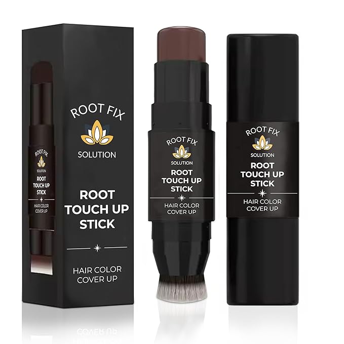 Root Touch Up Hair Color Stick for Gray Coverage - Instant Bald Spot Concealer Stick for Grays and Roots - Professional Salon Quality Hair Cover Up Hair Products for Women/Men (Brown, One Size)