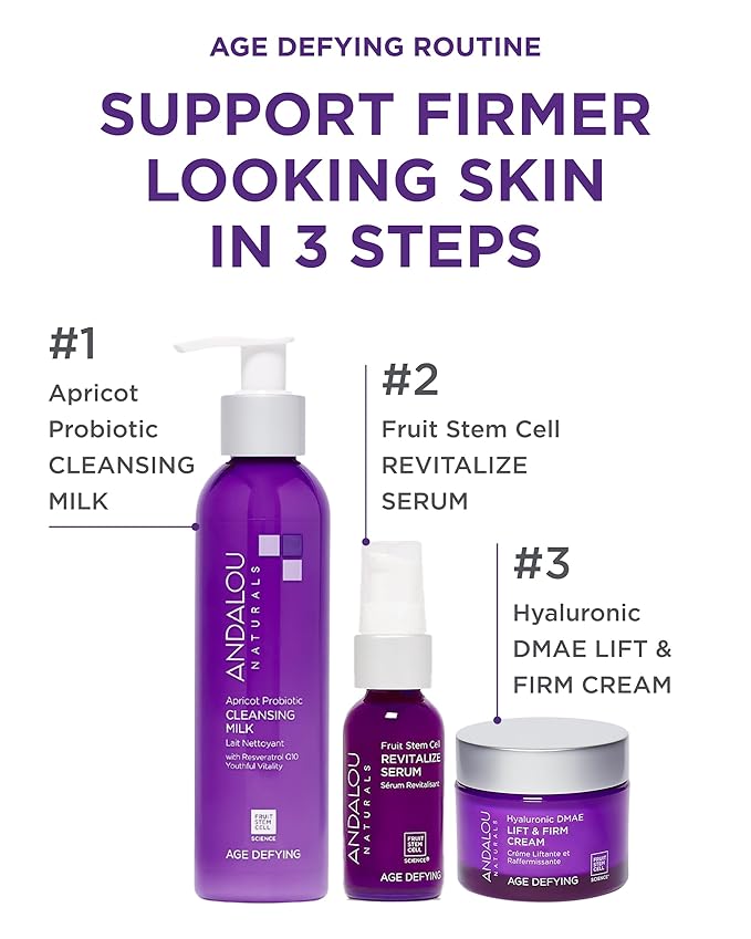 Andalou Naturals Hyaluronic DMAE Lift & Firm Skin Cream | Anti Aging Face Moisturizer with Hyaluronic Acid | Helps Reduce Fine Lines & Wrinkles | 1.7 oz