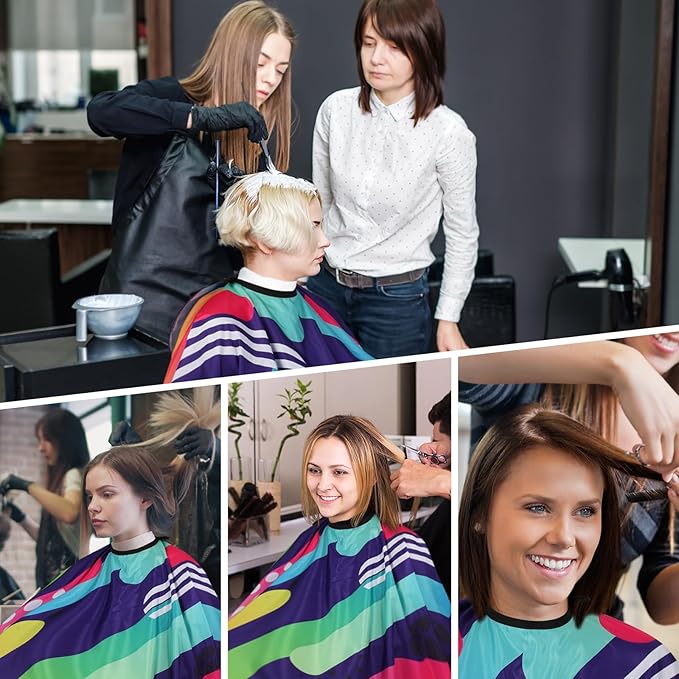 Professional Hair Cutting Cape(2 Pack), Salon Barber Cape with Adjustable Snap Closure