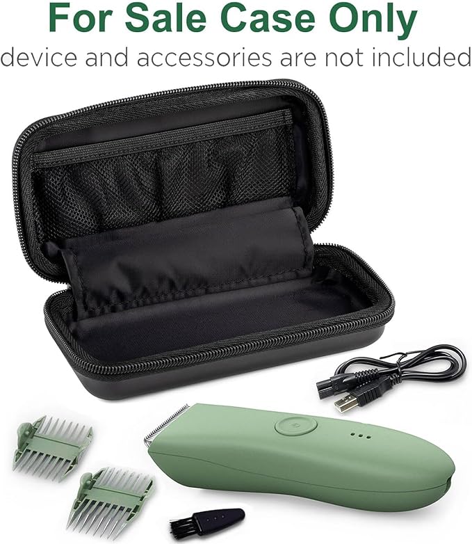 Trimmer Case, Razor Storage Bag Shaver Travel Hard EVA Box for Electric Trimmer and Accessories - Case Only (Black)
