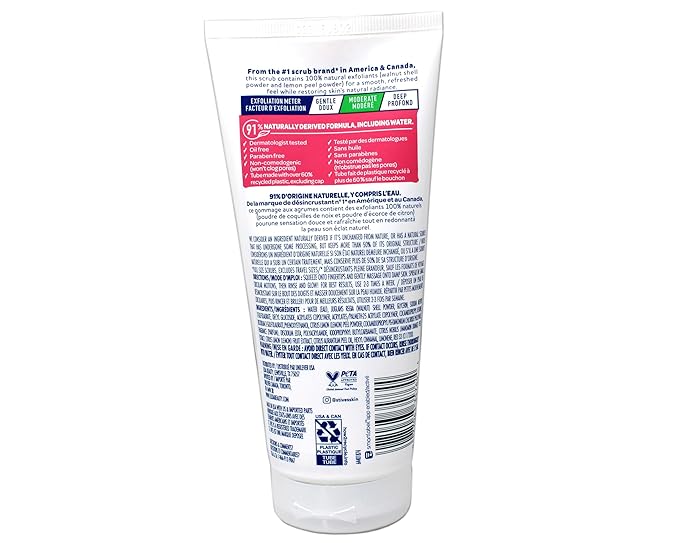 St. Ives Radiant Skin Face Scrub, Pink Lemon and Mandarin Orange, 6 oz