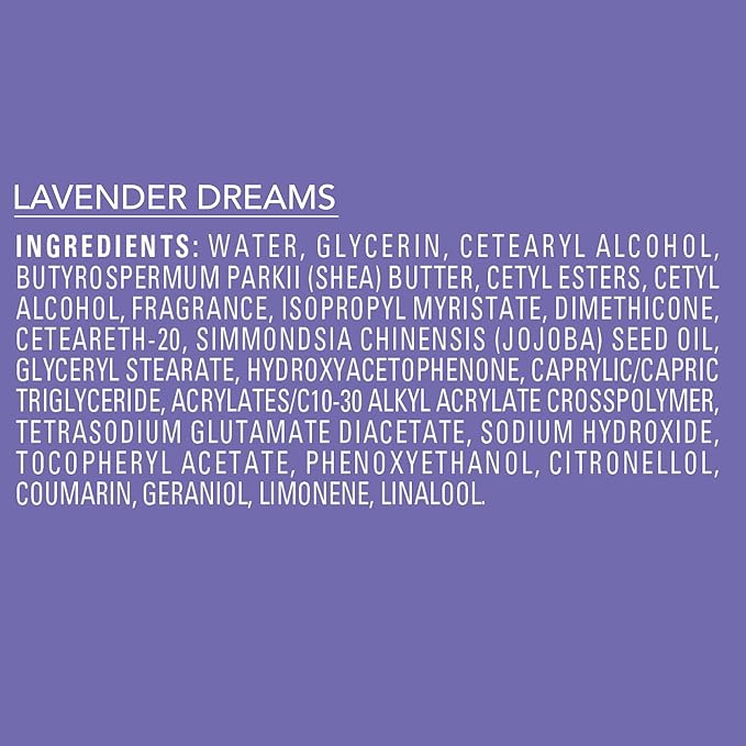 Jergens Shea Fusion Lavender Dreams Body Lotion, Moisturizer with Shea Butter & Vitamin E, 14 Fl Oz