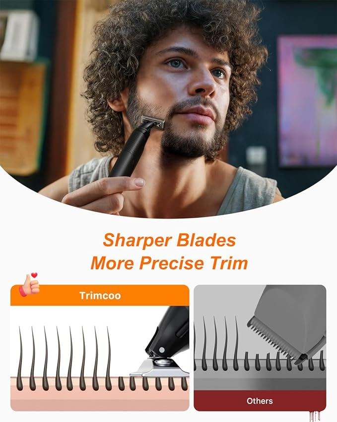 [2026 Upgraded Beard & Body Hair Trimmer for Men [All-in-One] USB-C Fast Charging, Groin & Ball Hair Painless Electric Shaver, Travel Razors, Waterproof Wet/Dry Groomer, Black(Lite)