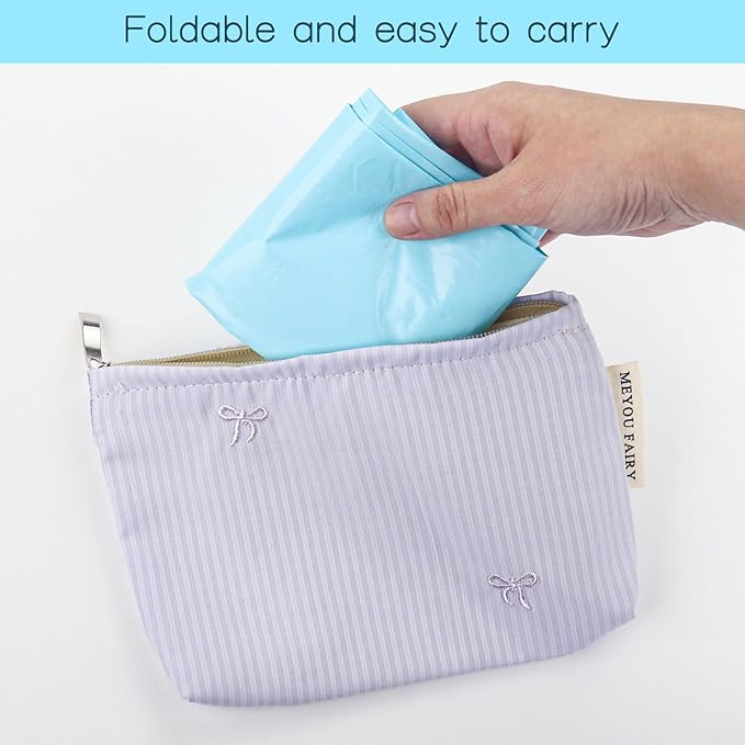 Disposable Sanitary Bags for Feminine Products, Pack of 200, Self-Adhesive Sealing, Odor Reducing, Discreet Disposal of Pads, Tampons, Liners (Light Blue)