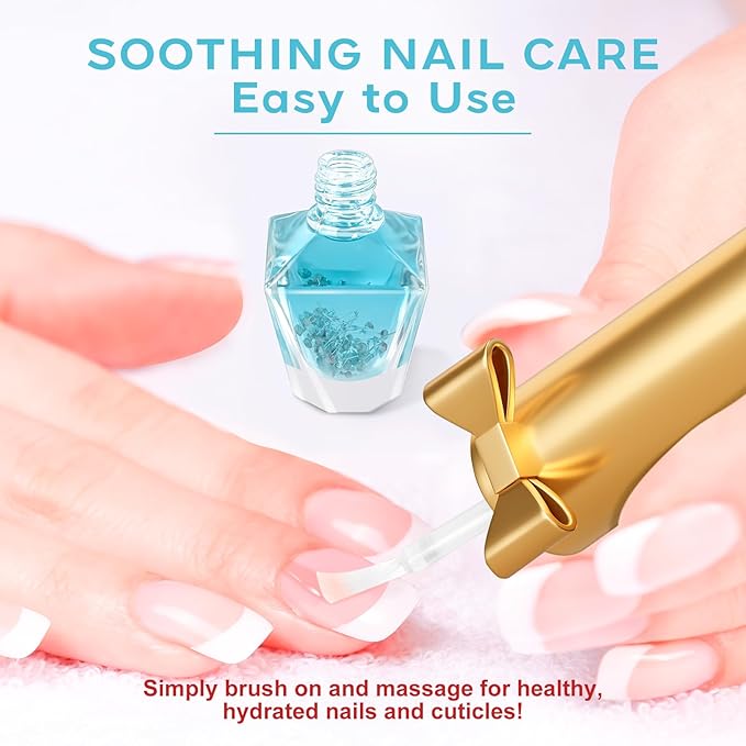 Cuticle Oil, Scented Cuticle Nail Oil Infused with Flowers, Hydrates, Moisturizes, Strengthens, Repairs, Revitalizing Cuticle Oils for Nails Damage Dry Cuticle, Jasmine, 12ml