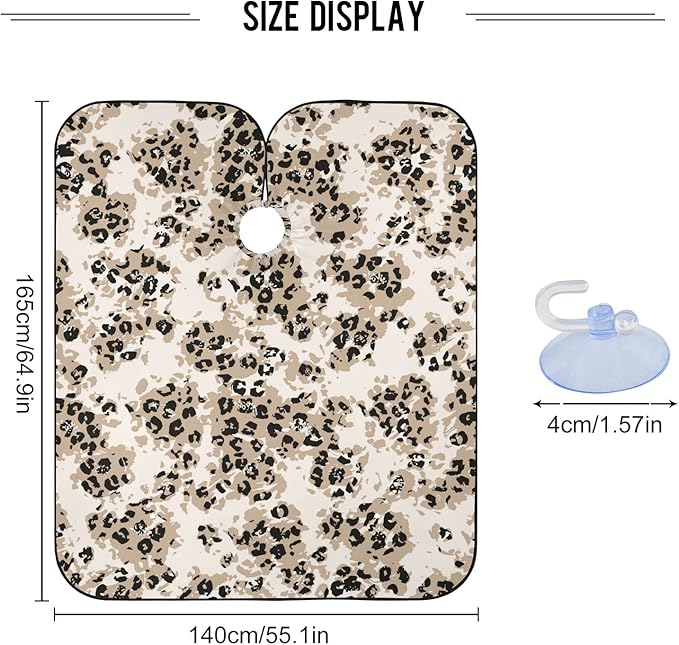 ALAZA Abstrac Leopard Spot Barber Cape for Men Women, Waterproof Haircut Apron Beard Shaving Bib Hair Cutting Cloth 55 x 65 Inch