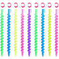 WILLBOND 40 Pieces Hair Perm Rod Spiral Plastic Long Barber Hairdressing Styling Curling Perm Rod Hair Rollers Salon Tools for Women(6.10 x 0.24 Inch)