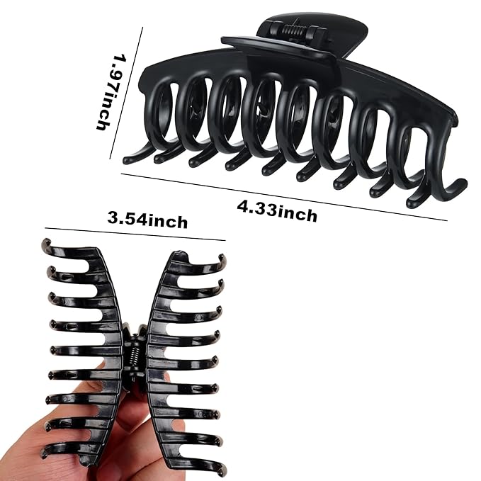 6 PCS Soft Silicone Cloud Hair Claw Clips, Flexible Cozy and Non Damaging to Hair, Not Easily Breakable, 4.2 Inch Large Hair Claw Clips for Women & Girls (Multicolored-6PCS)