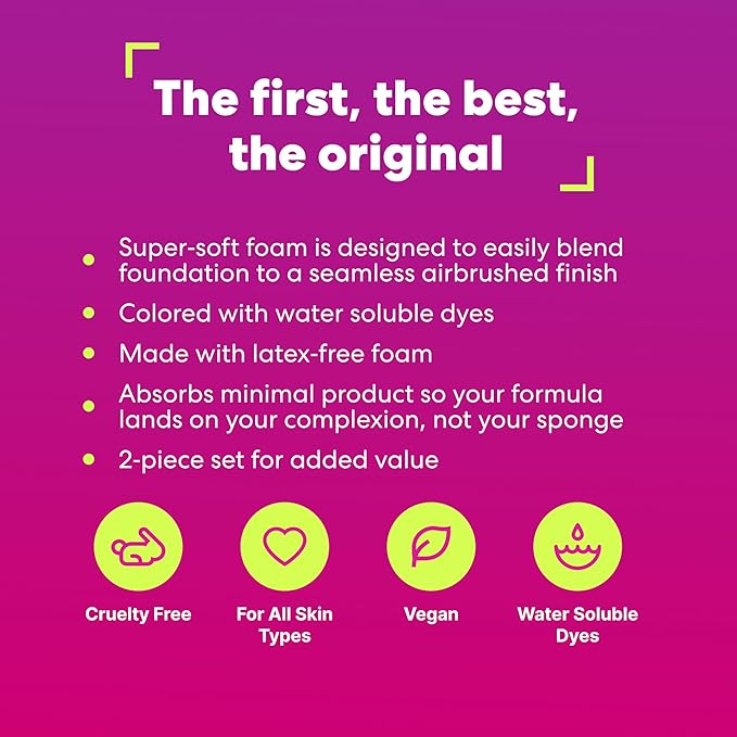 Beautyblender® | Original Pink and Pro Beauty Blender 2-Piece Bundle for Blending Foundations, Powders, and Creams, Super-Soft Foam for Streak-Free Application, Made in the USA, Reusable, Washable