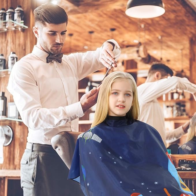 Kids Barber Cape - Professional Hair Cutting Cape,Salon Capes for Hair Stylist Shampoo Haircut Cape Barber Supplies