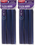Red by Kiss Flexi Rods - Heatless Hair Curler for 90S Glamorous Bouncy Curls Beach Waves, No Slips, Sleep Styler (10" Length, 1 1/4" Diameter) (Pack of 2)
