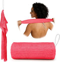 African Net Sponge Authentic, 47 inches Exfoliating Body Scrubber, Back Scrubber for Shower, African Bath Sponge with Knots, Durable Loofah Washcloth for Women & Men Daily Use
