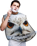 Black And White Marble Texture Print Beard Bib Shaving Apron, Beard Hair Trimming Cape Gift For Dad