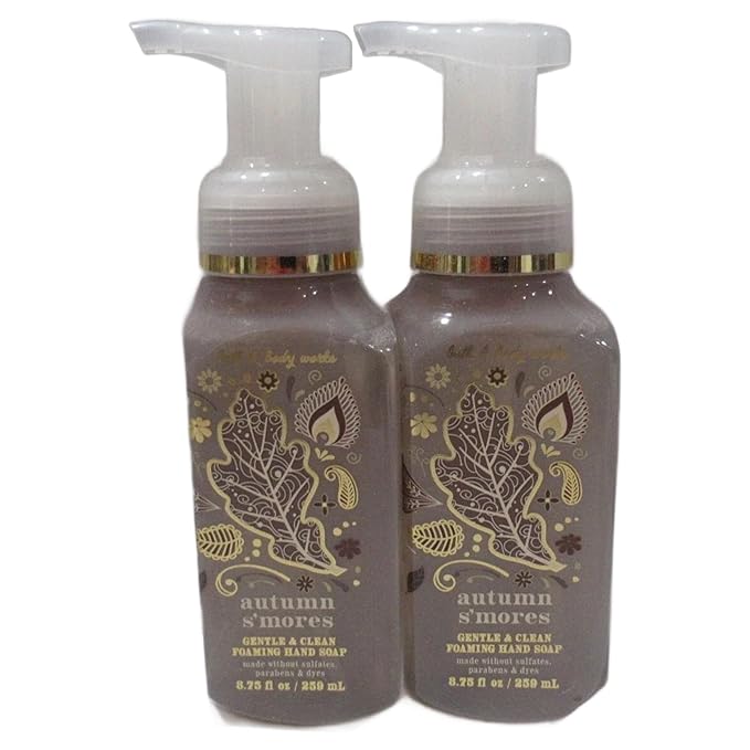 Bath & Body Works and Autumn S'Mores Gentle Foaming Hand Soap 8.75 Ounce 2-Pack (Autumn S'Mores)