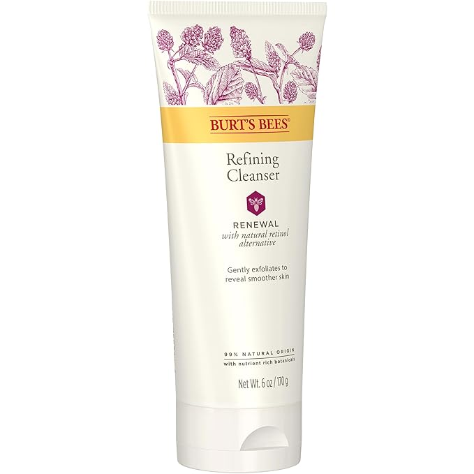 Burt's Bees Renewal Refining Cleanser with Bakuchiol Natural Retinol Alternative,6 Oz (Package May Vary),(Pack of 2)