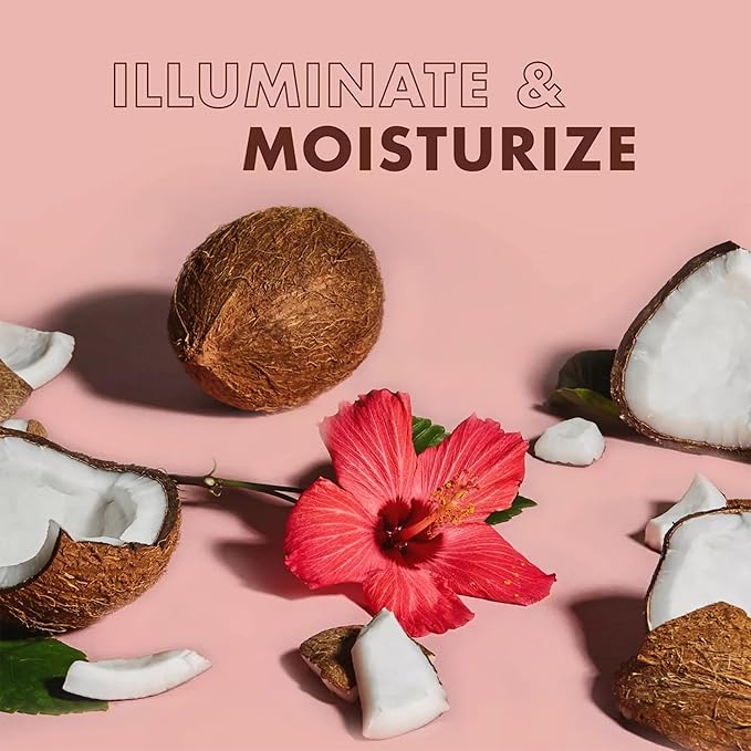 SheaMoisture Massage Oil, Illuminating Coconut & Hibiscus 2-Pack – Glow Up Essentials, 8 Oz Ea