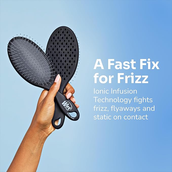 Wet Brush Frizz-Free Detangler Brush with Ionic Technology, Black, Provides Frizz Control, Reduces Static, and Smooths All Hair Types, Best for Dry Hair, Made for Women, Men & Kids