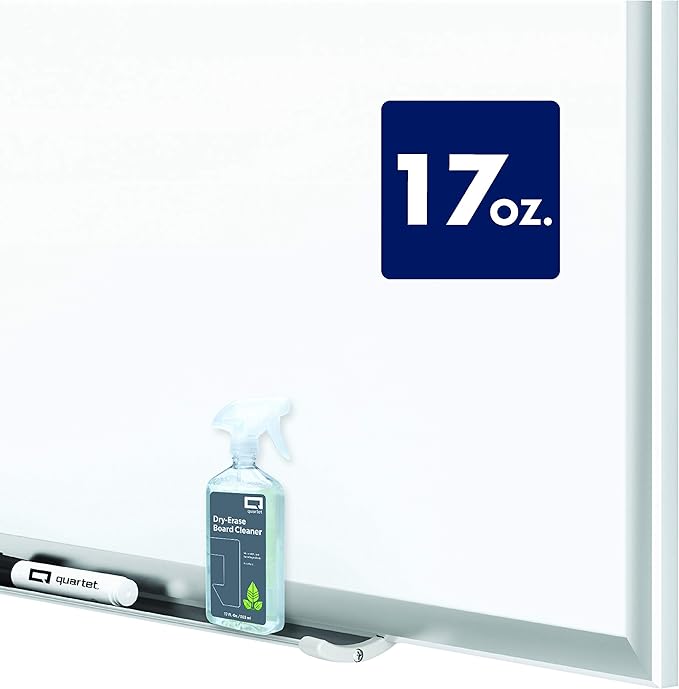 Quartet Dry Erase Board Cleaner Spray, Non-toxic, 17fl.Oz/503ml Whiteboard Cleaning Bottle (550)