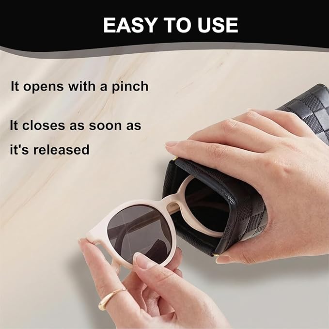 2Pcs Small Makeup Bag for Purse, Mini Checkered Leather Purse Pouches for Purse Small Makeup Pouch Small Coin Purse Organizer Pouches, Portable No Zipper Pocket Cosmetic Bag for Women (Black)