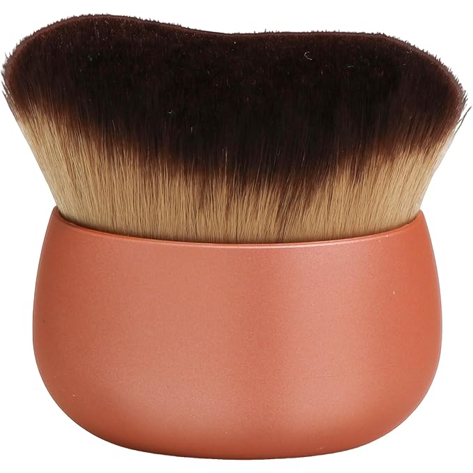 Makeup Blend & Blur Extra Large Body Brush for Self Tanner,Leg Makeup & Bronzer Self Tan Applicator, Powder, Foundation, Blusher, Bronzer，Massager for Face Gift box (Bronze)