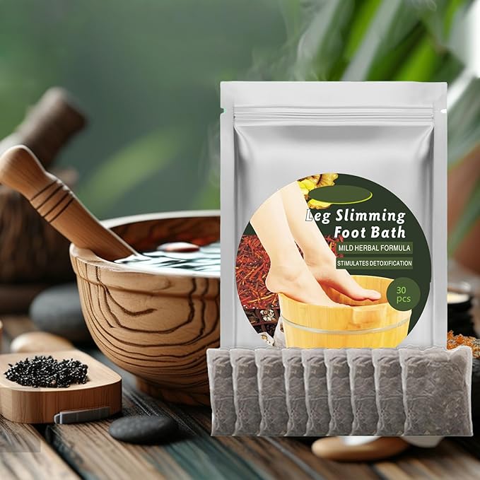 30Pcs Foot Soak Foot Bath Bag Spa Relaxation for Muscle Natural Mugwort Herb Bath Soak to Remove Leg Slimming Bath Bag Foot Care