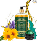 Sore Muscle Massage Oil for Massage Therapy, with Massage Roller Ball & Thumb Saver Massager, Body Massage Oil for Muscle Relaxing, Soothes Joints & Muscles with Arnica, Lavender Oil(8 Fl Oz)