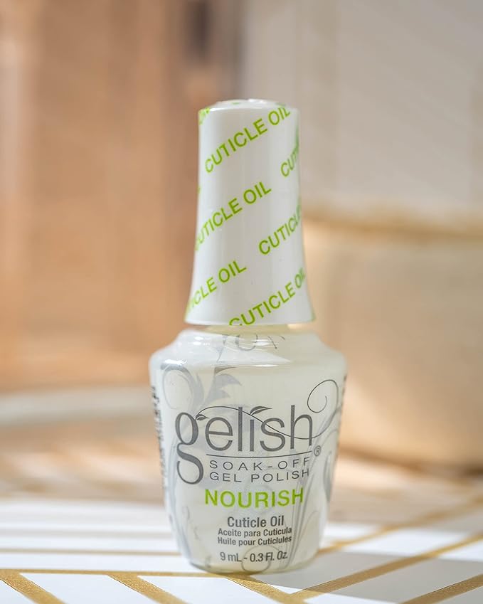 Gelish Mini Nourish Cuticle Oil - Hydrating & Nourishing Formula for Healthy Nails & Cuticles - Quick Absorbing, Non-Greasy, Ideal for Home & Professional Use (0.3 Fl Oz) (Pack of 2)