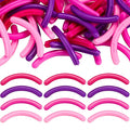 Mudder 80 Pieces Eyelash Curler Refills Eyelash Curler Pads Silicone Rubber Replacement Refills Pads for Universal Eye Lash(Rose Red, Purple, Pink and Dark Rose Red)