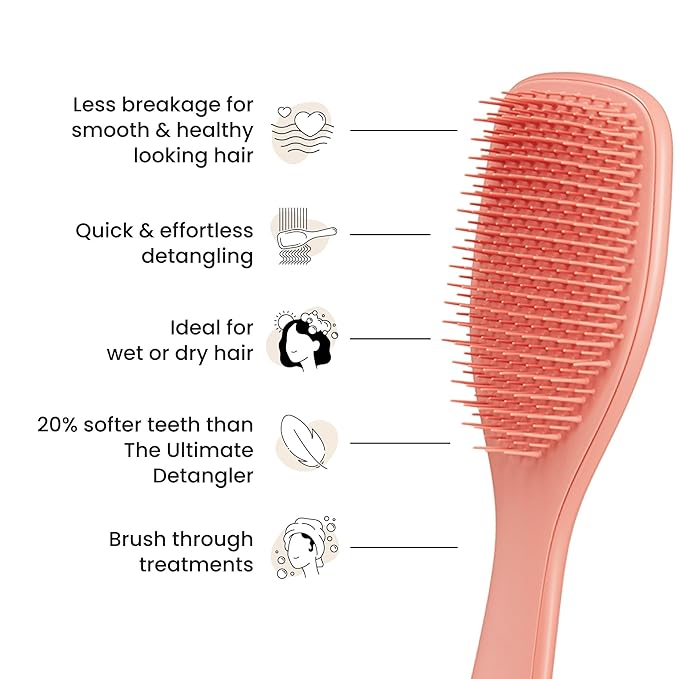 Tangle Teezer Fine Ultimate Detangler Brush, Dry & Wet Hair Brush to Detangle & Reduce Breakage for Fine Hair Types, Amazon Exclusive Sweet Cinnamon