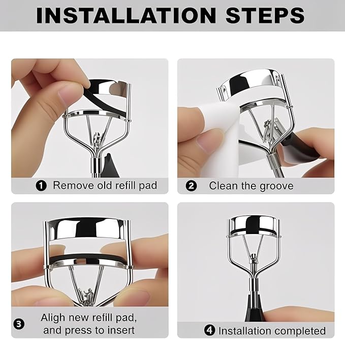 80Pack Fit for Tweezerman Eyelash Curler Refills,High Elasticity Silicone Replacement Pad Compatible with Tweezerman Eyelash Curler,Gentle & Safe,Use with Eye Lash Curlers.