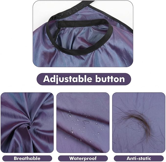 hair cutting cape set, salon barber cape with duster brush and disposable barber neck strip Salon Barber Cape for Men, Women